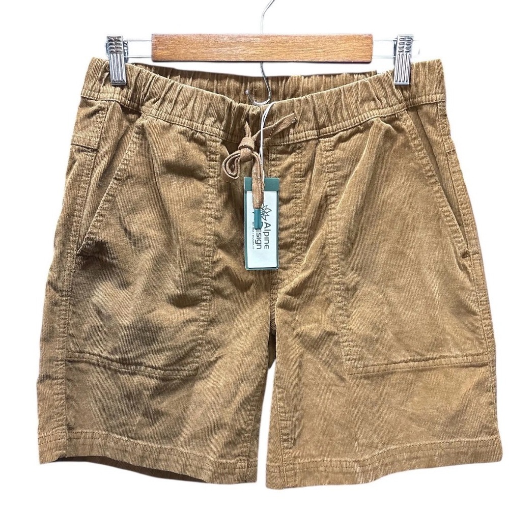 NWT Alpine Design Men’s Brown Corduroy Hike Shorts 7” Inseam Size Small
